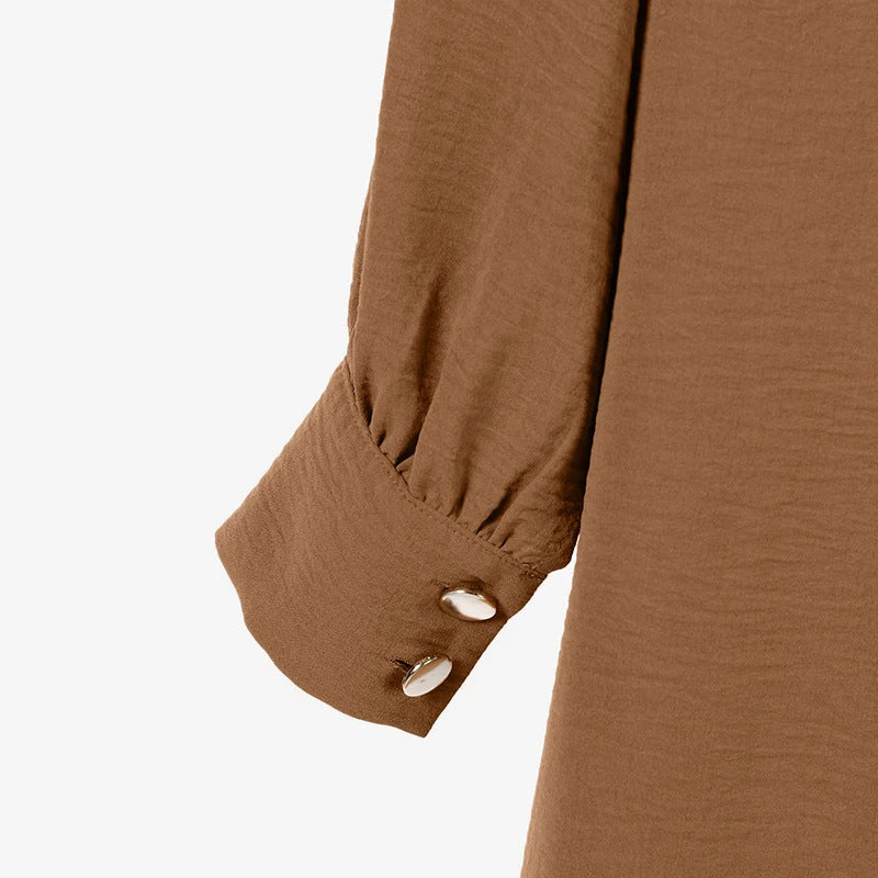 Elegant Two-Piece Muslim Women's Wear – Solid Color Modest Fashion Outfit