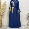 Elegant Fashion Lace Beaded Muslim Dress for Women – Modest Islamic Clothing