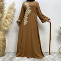 Elegant Fashion Lace Beaded Muslim Dress for Women – Modest Islamic Clothing