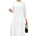 Elegant Two-Piece Muslim Women's Wear – Solid Color Modest Fashion Outfit