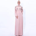 Elegant Embroidered Abaya with Hijab, Modest Muslim Dress for Women, Turkish Islamic Kaftan Robe, Caftan Musulman Abaya F2923.