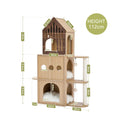 Multi-level cat tree tower with scratching posts and plush condo, space-saving cat furniture, activity stand house for small spaces