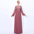 Elegant Embroidered Abaya with Hijab, Modest Muslim Dress for Women, Turkish Islamic Kaftan Robe, Caftan Musulman Abaya F2923.