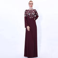 Elegant Embroidered Abaya with Hijab, Modest Muslim Dress for Women, Turkish Islamic Kaftan Robe, Caftan Musulman Abaya F2923.