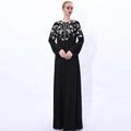 Elegant Embroidered Abaya with Hijab, Modest Muslim Dress for Women, Turkish Islamic Kaftan Robe, Caftan Musulman Abaya F2923.