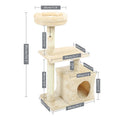 Large multi-layer cat tree tower with scratching posts, hammocks, and cozy condo for indoor cats