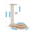 Multi-level cat tree tower with scratching posts and plush condo, space-saving cat furniture, activity stand house for small spaces