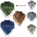 Tactical Hunting Scarf Shemagh Tactical Desert Keffiyeh Head Neck Scarf Arab Wrap with Tassel 43x43 inches