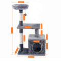 Large multi-layer cat tree tower with scratching posts, hammocks, and cozy condo for indoor cats