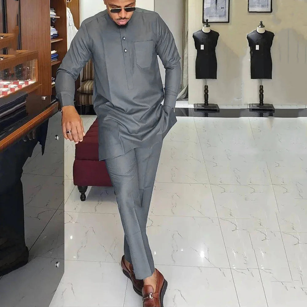 Men’s Kaftan Wear – Elegant Traditional Long Robe, African and Middle Eastern Style, Comfortable and Stylish Attire