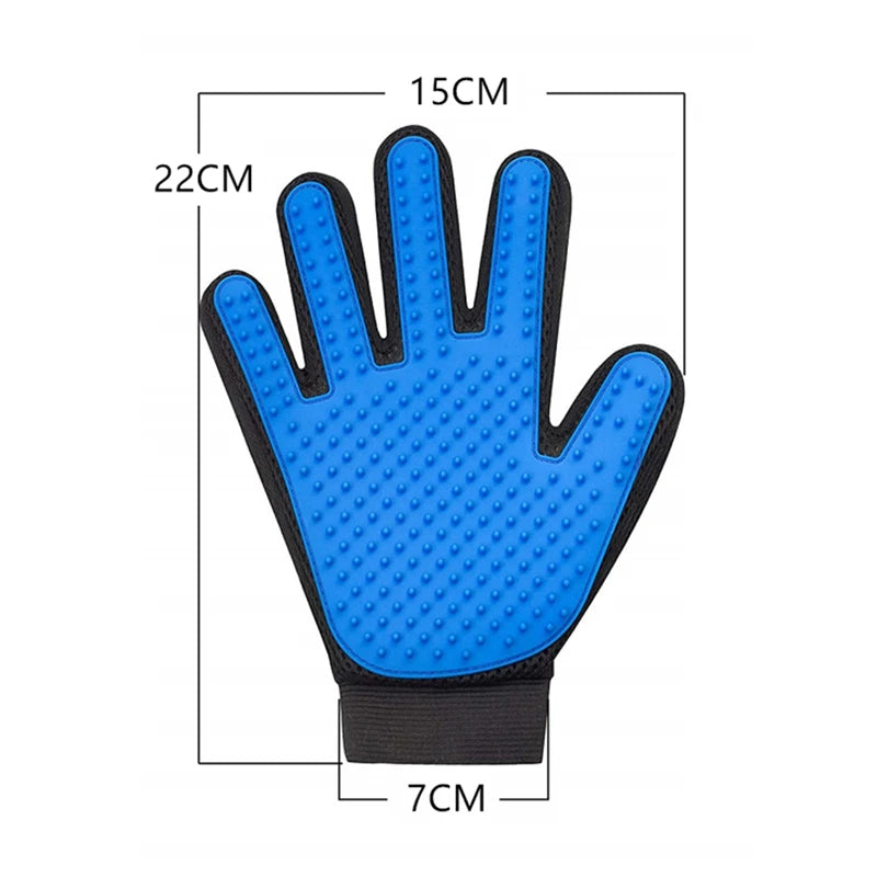 Pet Grooming Glove – Gentle Deshedding Brush for Cats & Dogs, Hair Remover, Massaging Bath Glove