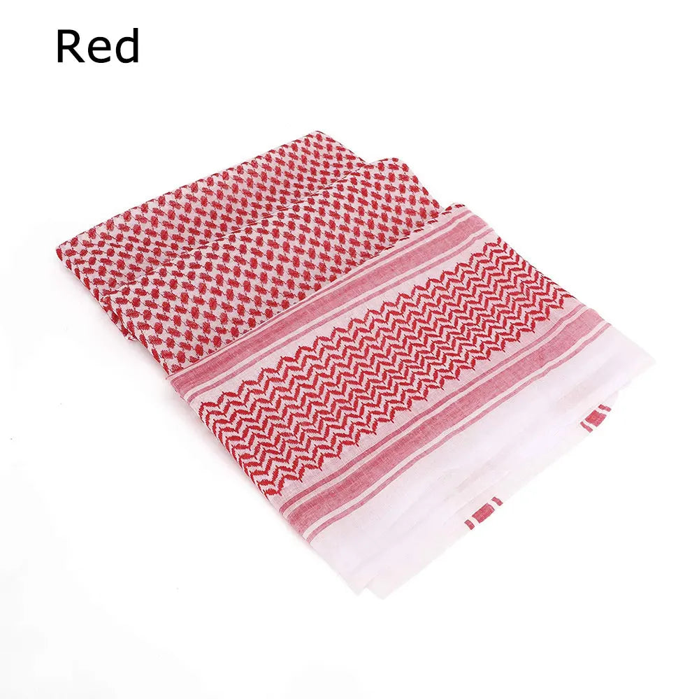 Islamic Traditional Plaid Shemagh Scarf – Arab Kafiya Keffiyeh, Palestine Bandana, Muslim Turban Hijab for Men & Women