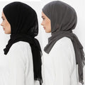 Heavy Chiffon Jersey Hijab for Women, Muslim Fashion Veil, Islamic Headscarf & Scarf