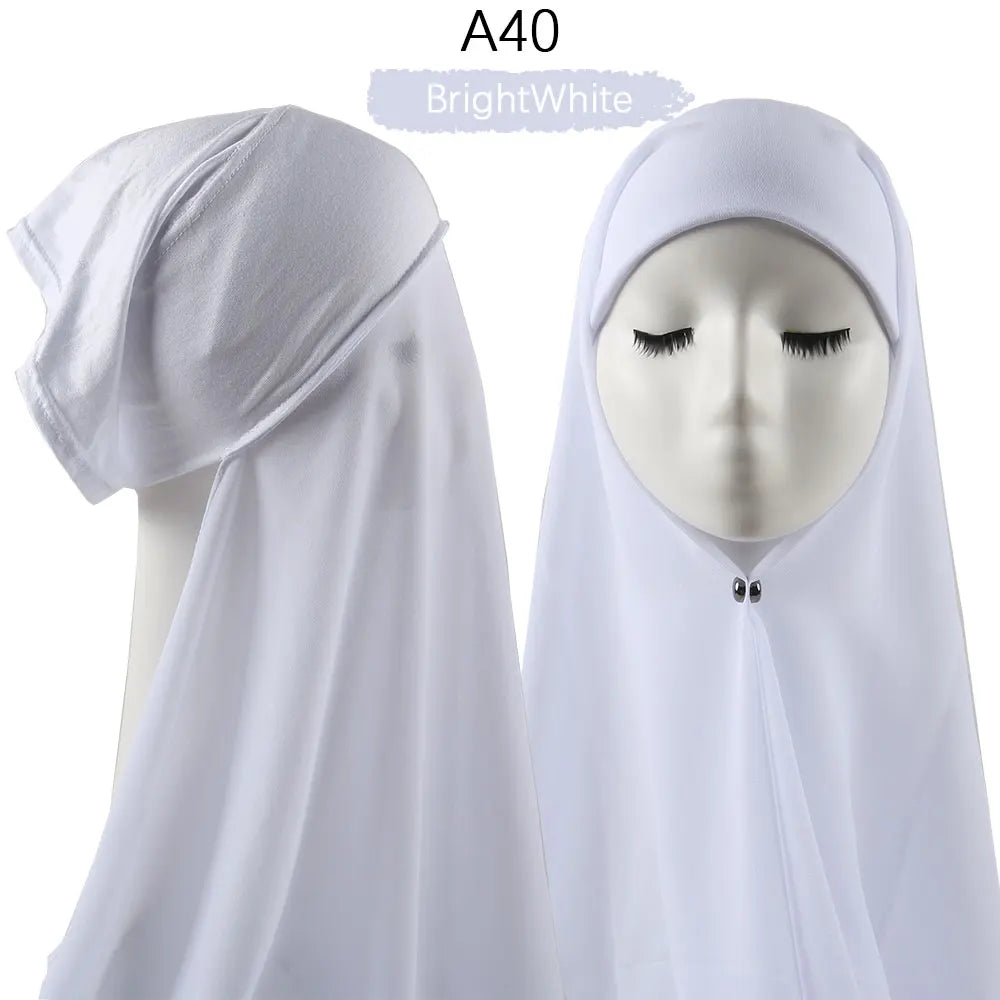 Heavy Chiffon Jersey Hijab for Women, Muslim Fashion Veil, Islamic Headscarf & Scarf