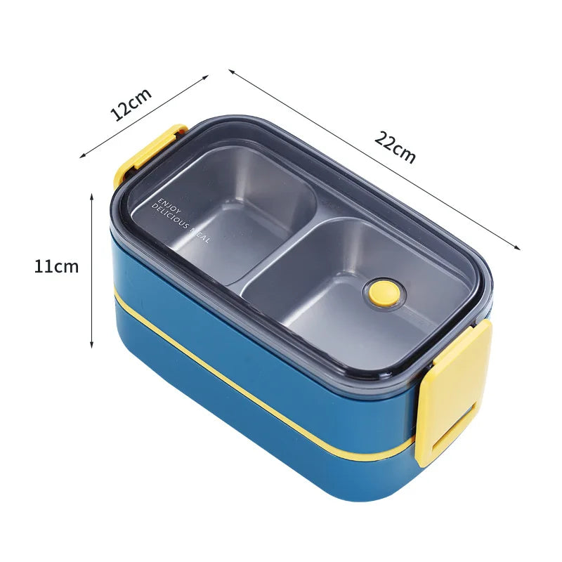 304 stainless steel insulated lunch boxes with separated multi-layer leakproof portable bento picnic box