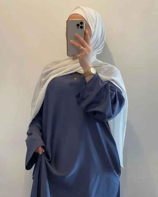Elegant Muslim Fashion Hijab Dress, Available in 8 Colors, Closed Abayas for Women, Dubai African Dresses, Islamic Clothing Kaftan Robe