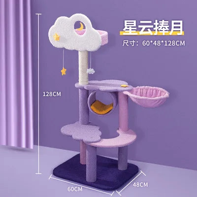 Multi-Level Cat Tree Tower – Scratching Post, Climbing Frame, Jumping Toy with Spacious Perch, Pet Furniture for Indoor Cats