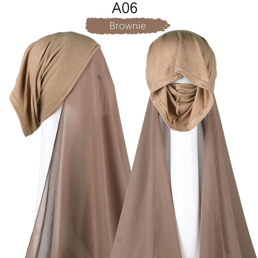 Heavy Chiffon Jersey Hijab for Women, Muslim Fashion Veil, Islamic Headscarf & Scarf