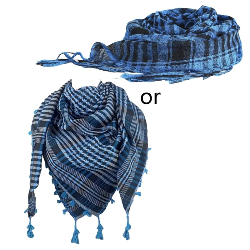 Arab Shemagh Keffiyeh Scarf – Palestinian Shawl Wrap for Men & Women, Traditional Tactical Headscarf