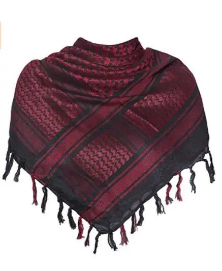 Tactical Shemagh Keffiyeh Scarf – 43x43 Inch Arab Head & Neck Wrap with Tassels for Men & Women, Desert Military Style