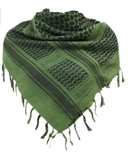 Tactical Shemagh Keffiyeh Scarf – 43x43 Inch Arab Head & Neck Wrap with Tassels for Men & Women, Desert Military Style