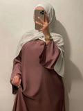 Elegant Muslim Fashion Hijab Dress, Available in 8 Colors, Closed Abayas for Women, Dubai African Dresses, Islamic Clothing Kaftan Robe