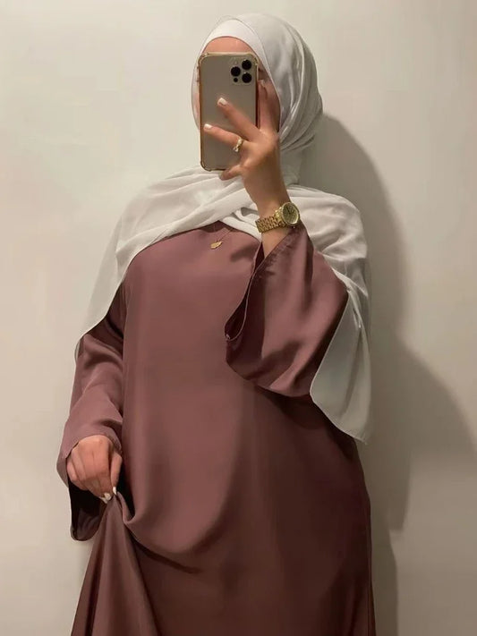Elegant Muslim Fashion Hijab Dress, Available in 8 Colors, Closed Abayas for Women, Dubai African Dresses, Islamic Clothing Kaftan Robe