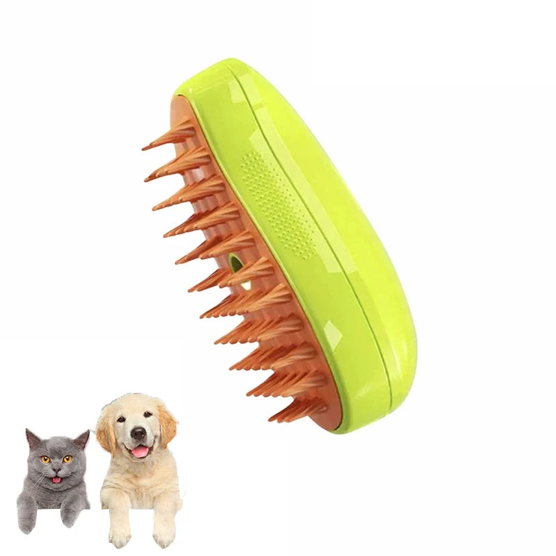 Steam Pet Grooming Brush for Dogs and Cats, Shedding & Deep Cleaning Tool
