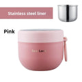 Stainless steel soup cups, thermal lunch box food thermos container with spoon, insulated bento lunch box for school and office use