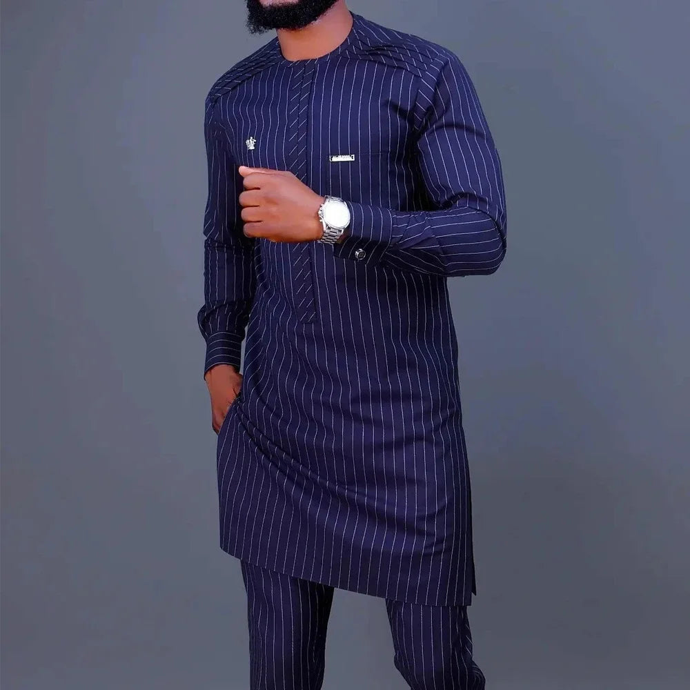 Men's African Traditional Suit – Elegant Dashiki Outfit, Cultural Attire, Formal & Casual Wear