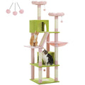 Large Multi-Level Cat Tree – Tall Plush Cat Tower for Indoor Cats with Scratching Posts, Scratching Boards, Perches & Caves