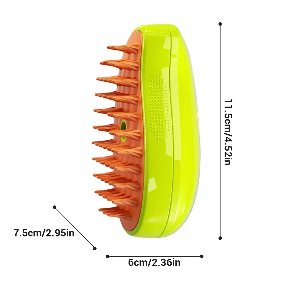 Steam Pet Grooming Brush for Dogs and Cats, Shedding & Deep Cleaning Tool