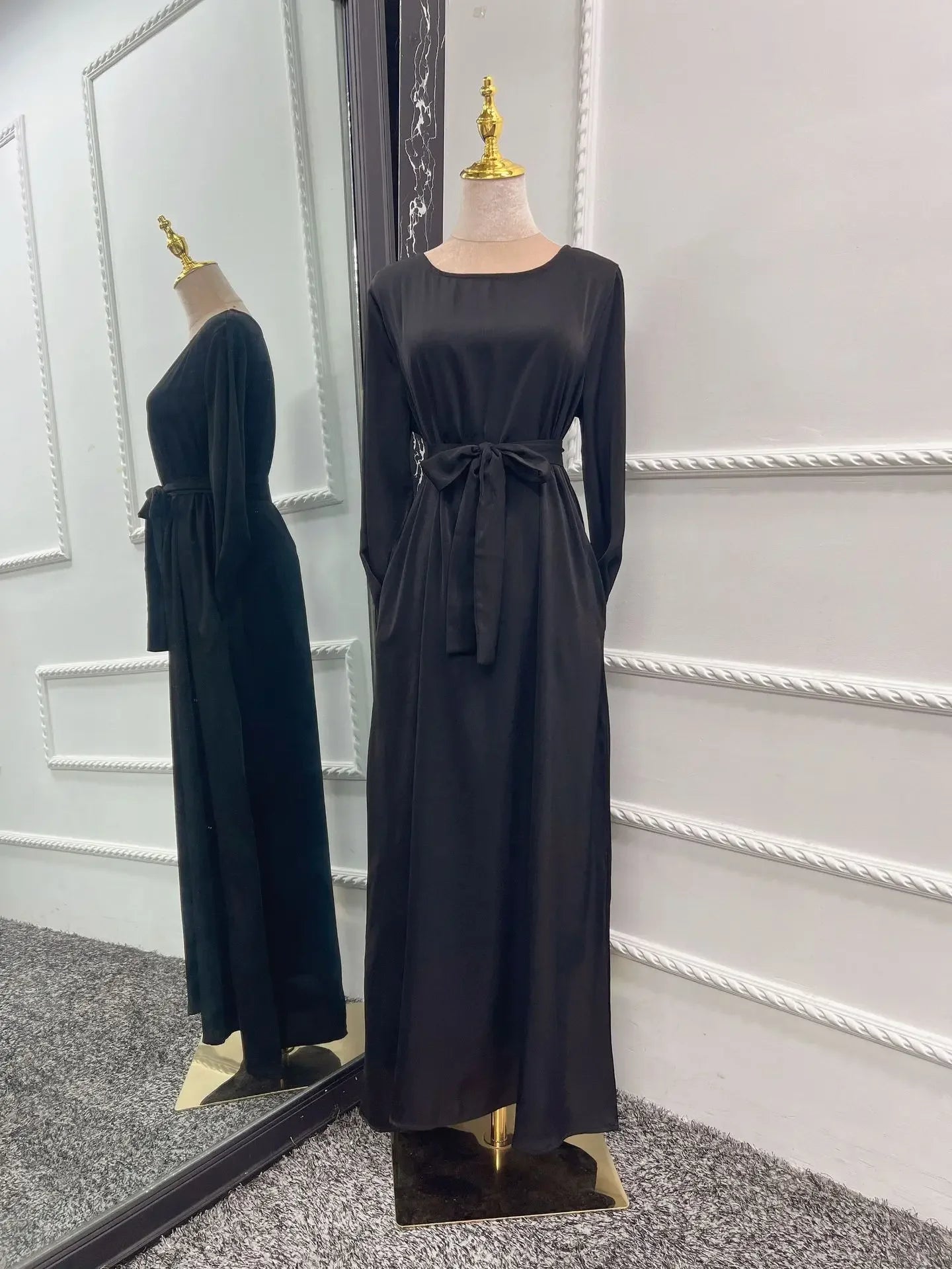 Elegant Muslim Fashion Hijab Dress, Available in 8 Colors, Closed Abayas for Women, Dubai African Dresses, Islamic Clothing Kaftan Robe