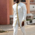 Men's Kaftan Suit – Traditional African and Middle Eastern Long Robe Outfit, Elegant and Comfortable Formal Wear