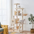 New 2023 Multi-Level Cat Tree – 71.6-Inch Tall Cat Tower for Indoor Cats with Scratching Posts & Cozy Condo Furniture