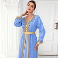 Turkish Modesty Robe, Elegant Fashion Long Dress, Arab Muslim Dress, Abaya with Long Sleeves, Islamic Clothing