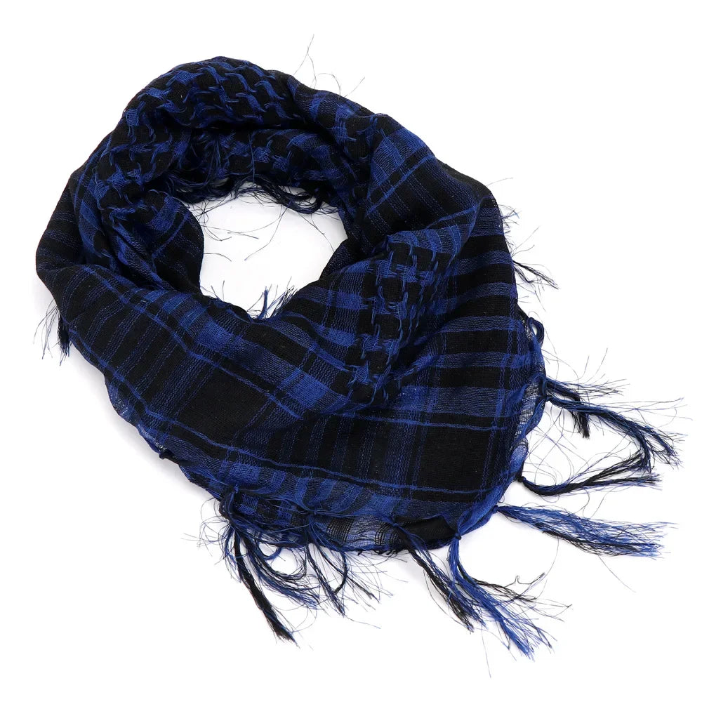 Military Shemagh Tactical Desert Scarf - Muslim Headscarf, Cotton Keffiyeh Head Neck Wrap for Men & Women