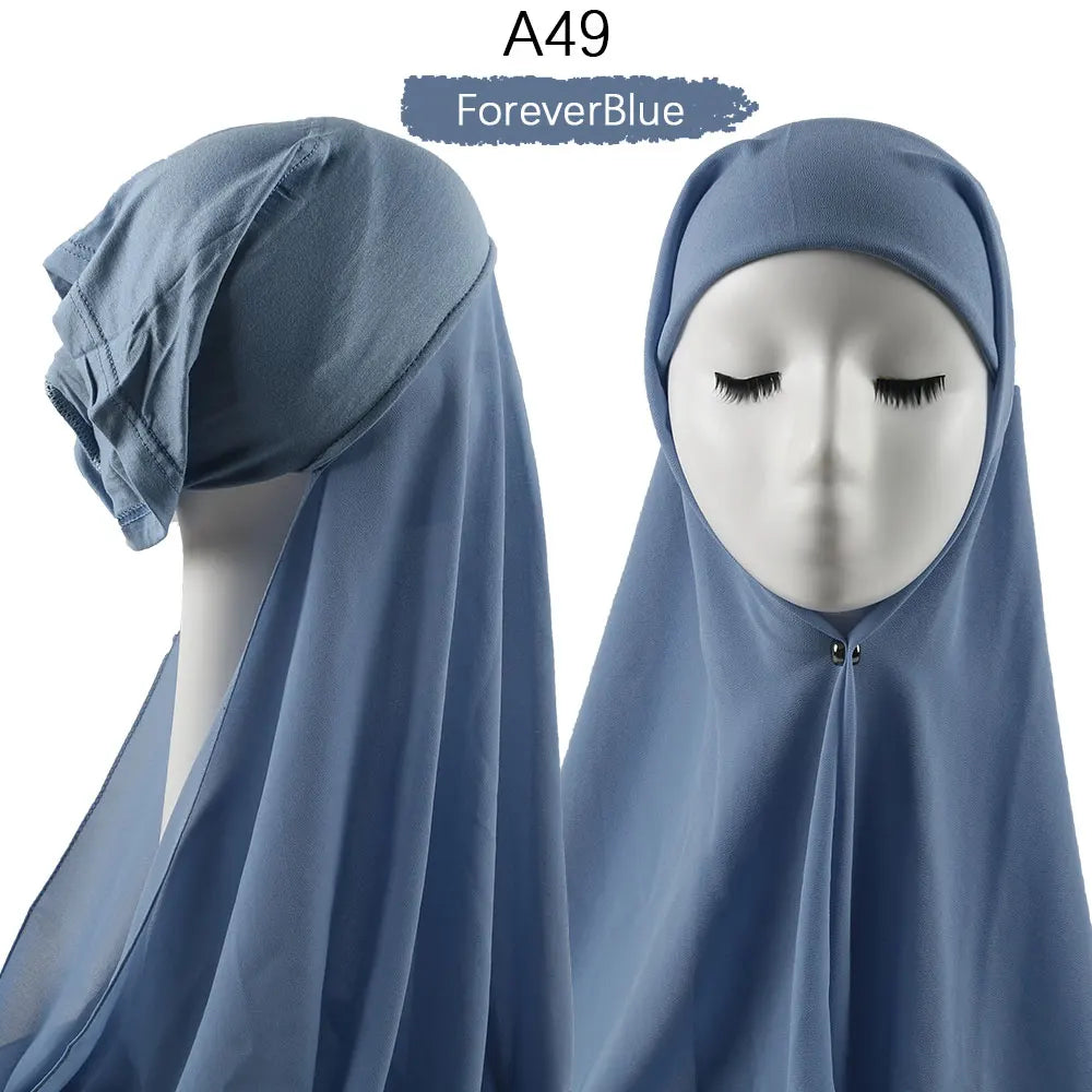 Heavy Chiffon Jersey Hijab for Women, Muslim Fashion Veil, Islamic Headscarf & Scarf