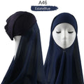 Heavy Chiffon Jersey Hijab for Women, Muslim Fashion Veil, Islamic Headscarf & Scarf