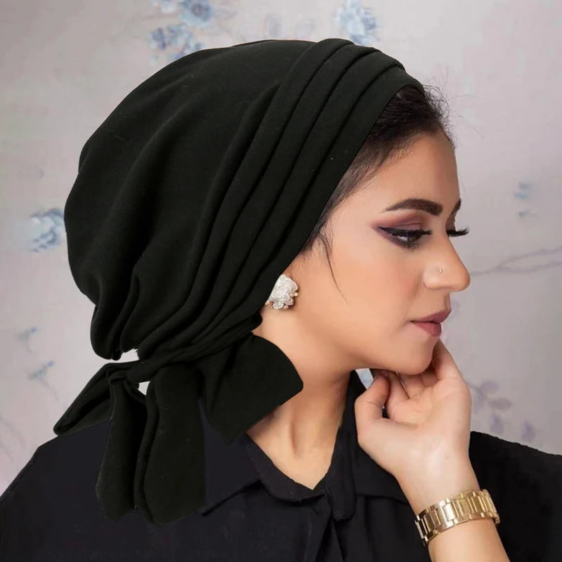 Muslim women's stretch turban hijab, underscarf chemo caps, head scarves for cancer patients, comfortable and stylish headwear