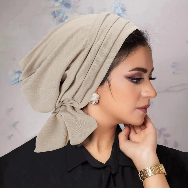 Muslim women's stretch turban hijab, underscarf chemo caps, head scarves for cancer patients, comfortable and stylish headwear