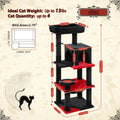 Multi-Level Cat Tree with Hammock – Cat Condo & Tower for Indoor Cats, Scraper with Scratching Posts, Kitten House, Bed & Cat Toys