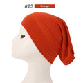2023 Soft Solid Color Inner Hijab Cap – Muslim Stretch Turban Underscarf, Islamic Fashion Headscarf for Women