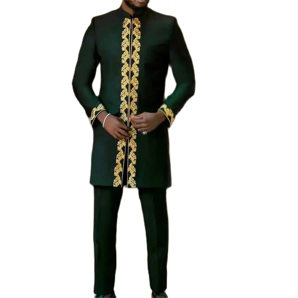 Men's Kaftan Suit – Traditional African and Middle Eastern Long Robe Outfit, Elegant and Comfortable Formal Wear