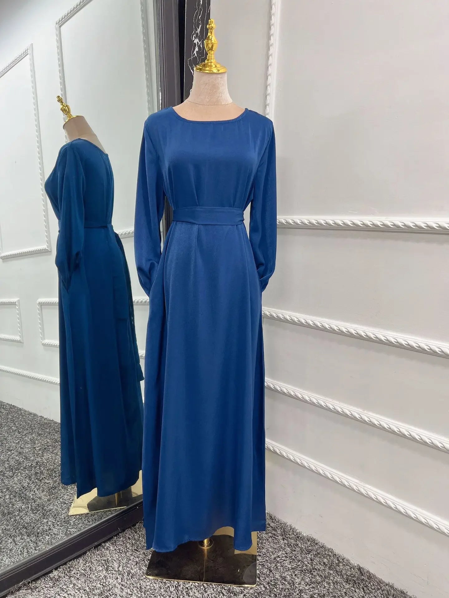 Elegant Muslim Fashion Hijab Dress, Available in 8 Colors, Closed Abayas for Women, Dubai African Dresses, Islamic Clothing Kaftan Robe