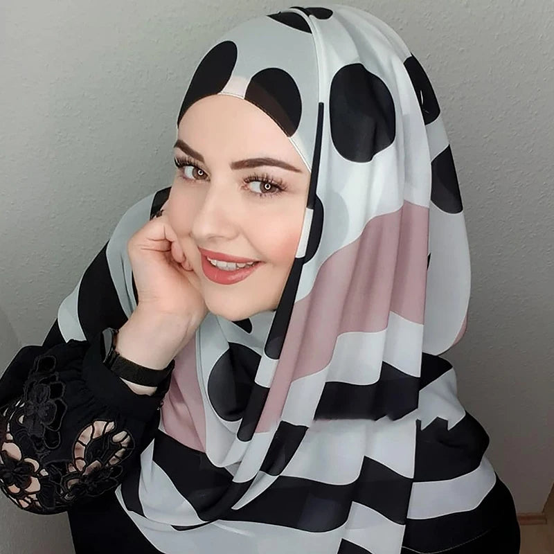 Elegant Abaya Hijabs for Women, Jersey Head Wrap Scarf, Modest Muslim Dress, Women’s Turbans, Instant Turban.