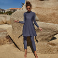 Burkini Muslim Swimwear 2023 – Modest Plain Swimsuit for Women, Islamic Clothing Set, Long Dress, Large Size