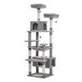 Large Multi-Level Cat Tree – Tall Plush Cat Tower for Indoor Cats with Scratching Posts, Scratching Boards, Perches & Caves