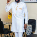 Men's Kaftan Suit – Traditional African and Middle Eastern Long Robe Outfit, Elegant and Comfortable Formal Wear