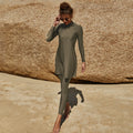 Burkini Muslim Swimwear 2023 – Modest Plain Swimsuit for Women, Islamic Clothing Set, Long Dress, Large Size